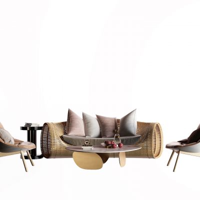 现代户外椅 藤编椅