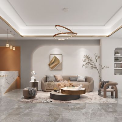 现代美容SPA店美容院 接待区