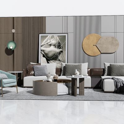 现代客厅背景墙