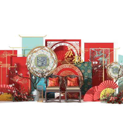 中式美陈  合影区