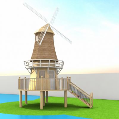 游乐设备风车3D模型