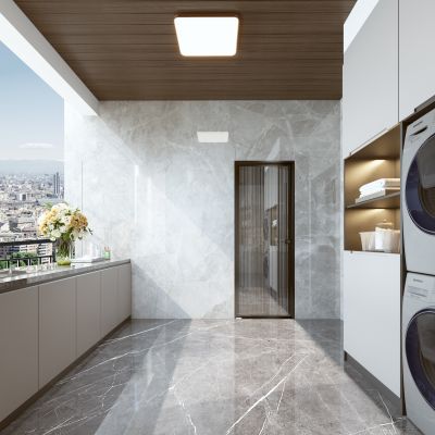 現(xiàn)代生活陽(yáng)臺(tái)3D模型