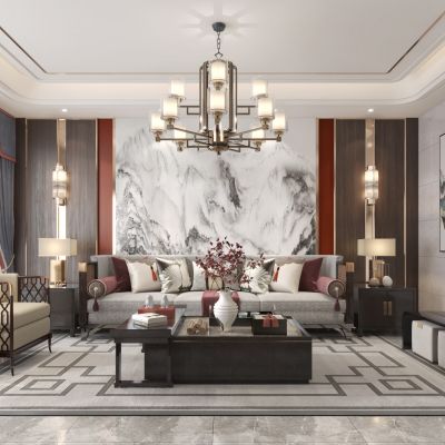 新中式客厅餐厅