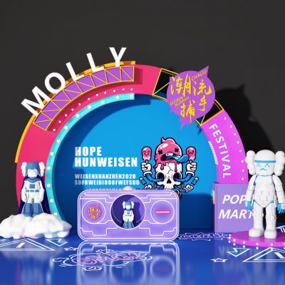 现代弧线美陈  摆件