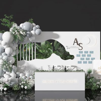 白色气球美陈   展示区