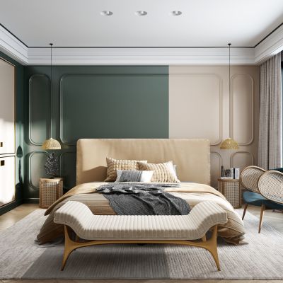 现代卧室 