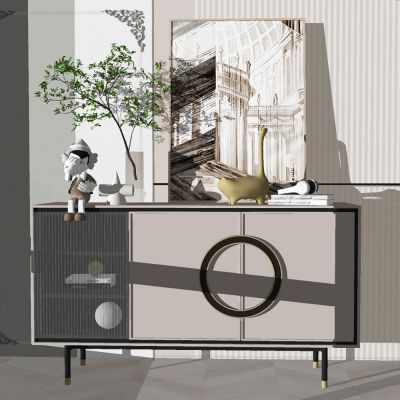 现代玄关柜_边柜_挂画