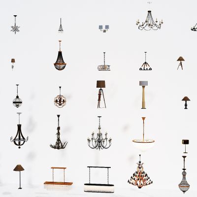 吊灯组合，欧式吊灯，落地灯，客厅吊灯，书房吊灯