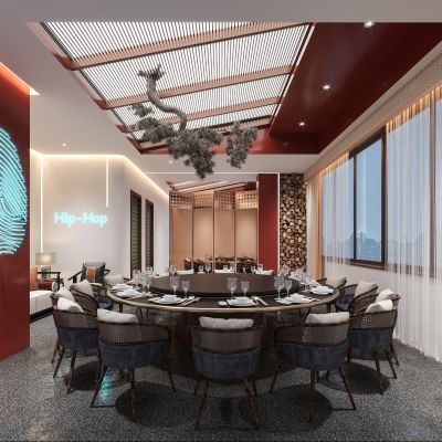 新中式餐厅包间