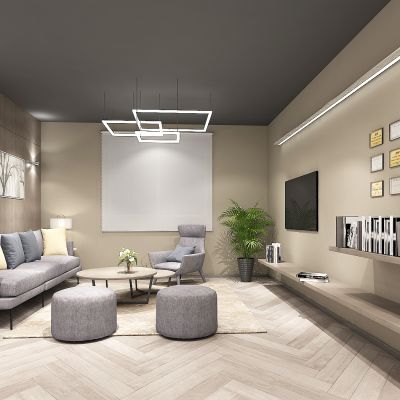 办公室接待室，休息区，休闲沙发，办公室沙发，现代吊灯