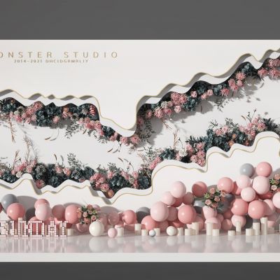 气球装饰墙  合影区