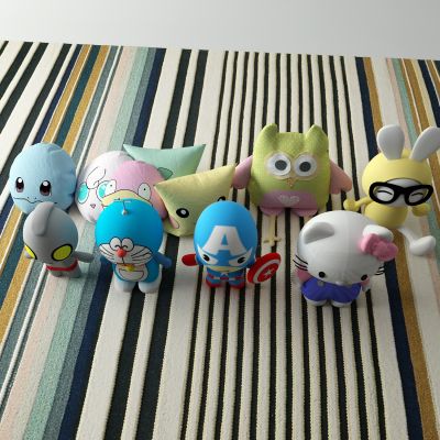 现代玩具 抱枕 地毯