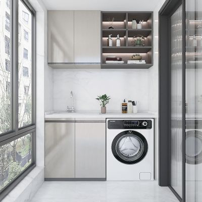 现代阳台洗衣柜