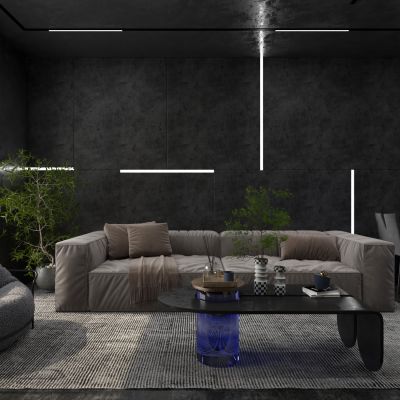 现代客餐厅暗黑系黑色系