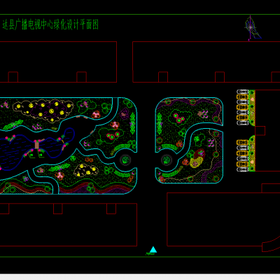 机关单位庭院景观设计平面图