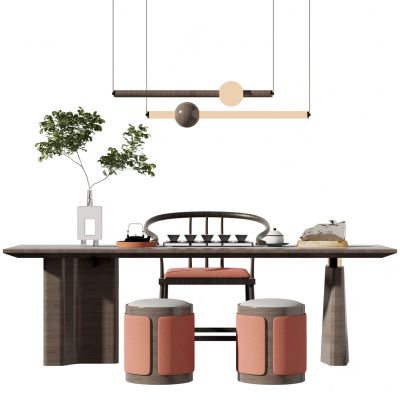 新中式茶桌椅组合