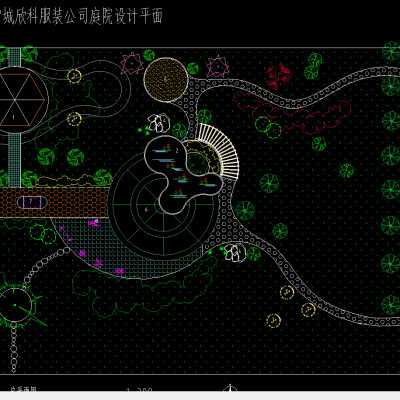 某服装公司庭院设计平面图