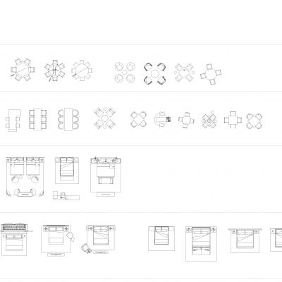 雅布专用平面立面图库cad