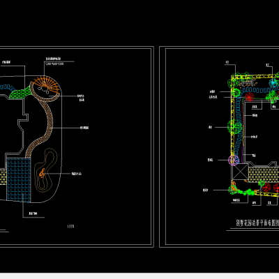 别墅花园造景平面布置图