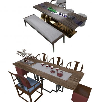 新中式茶桌椅 休闲桌椅