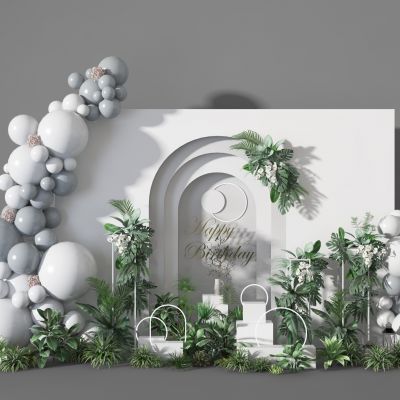 气球  植物   橱窗  美陈