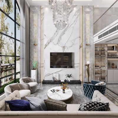 法式轻奢客餐厅