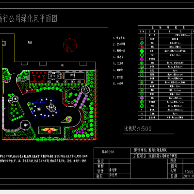 某公司庭院绿化平面图