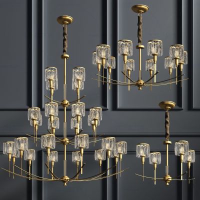 美式金属水晶吊灯