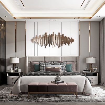 现代轻奢主卧室