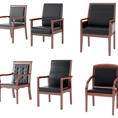 现代政府机关国企皮革培训椅会议椅