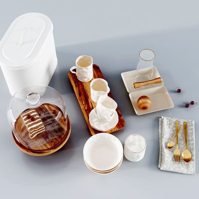 现代餐具摆件组合