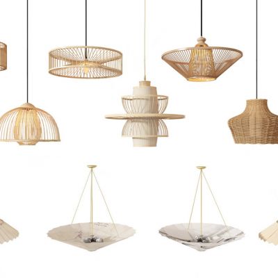东南亚新中式藤编吊灯