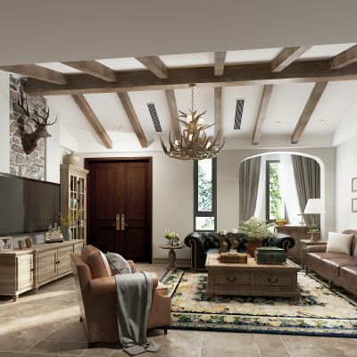 美式乡村客厅
