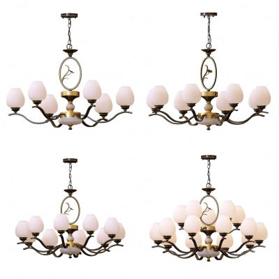 新中式铁艺多头吊灯