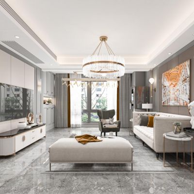 现代轻奢简欧式客餐厅