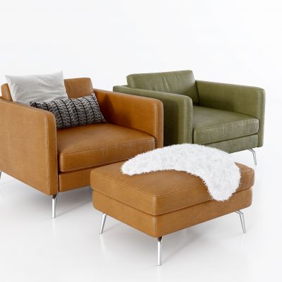 现代单人办公沙发