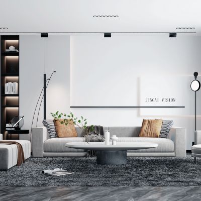 现代客厅布艺沙发