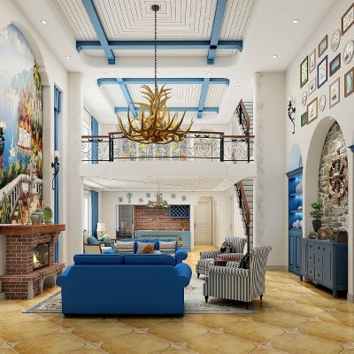 地中海别墅客厅