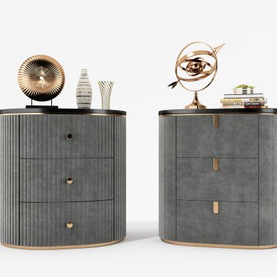 现代床头柜组合