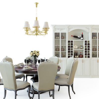 欧式餐桌椅酒柜