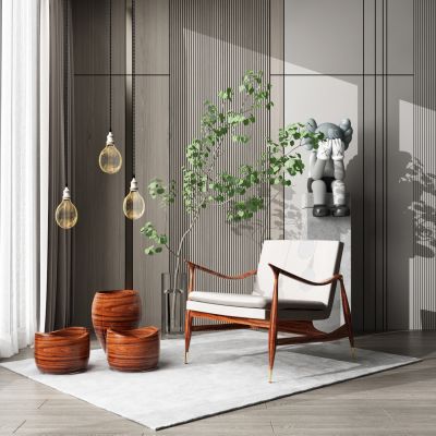 现代北欧单人休闲椅