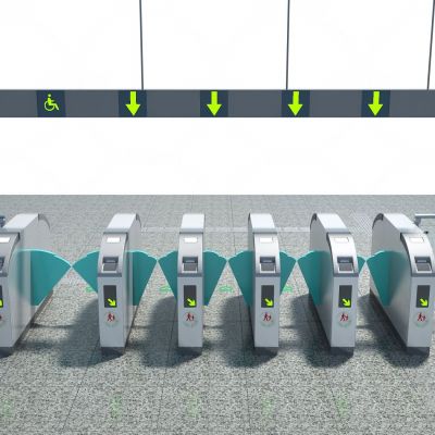 现代地铁进站刷票口