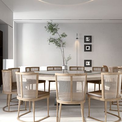 现代餐厅包间包房餐桌椅麻将桌