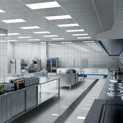 现代酒店中央厨房后厨