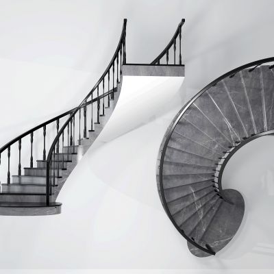 现代弧形旋转楼梯