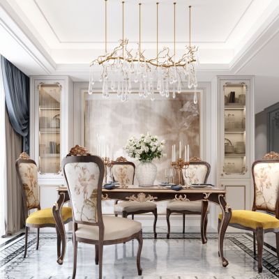 欧式美式简约法式餐厅