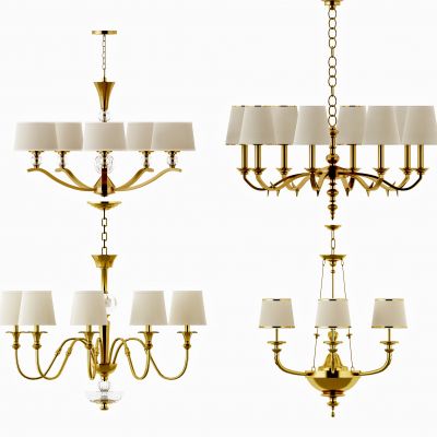 美式欧式法式铁艺吊灯组合