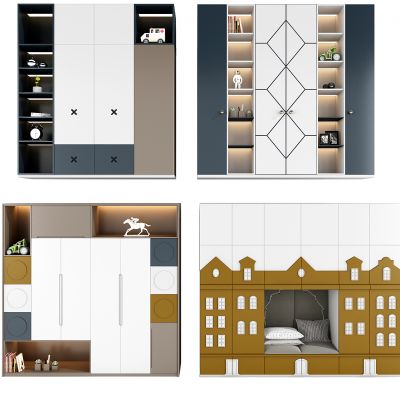 北欧多功能儿童衣柜