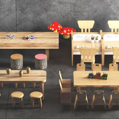 北欧幼儿园儿童课桌椅