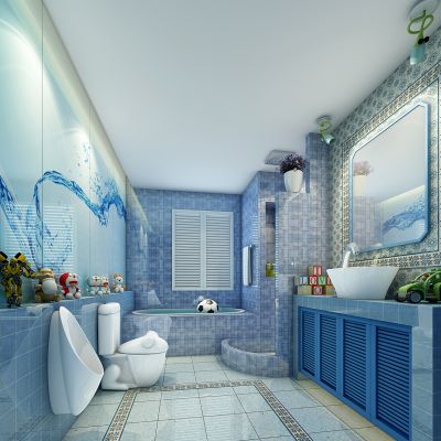 地中海儿童房卫生间